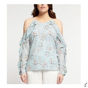 COLD shoulder floral top